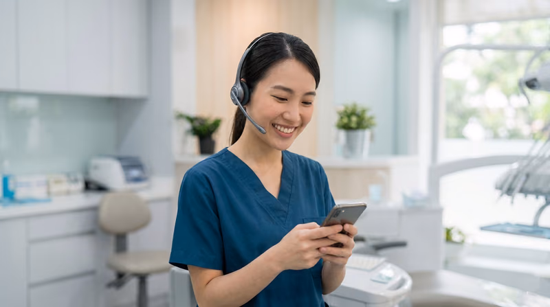 Patient contacting Lau Dental Clinic via WhatsApp to book dental appointment