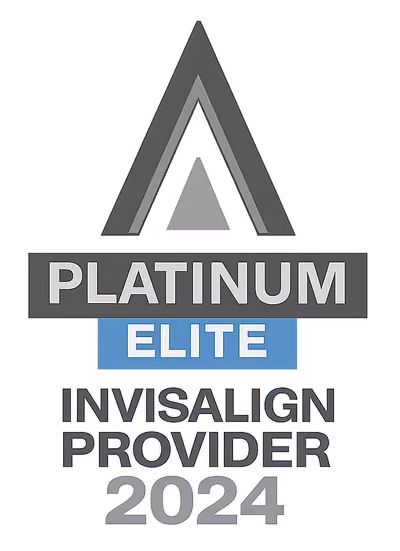 Invisalign Platinum Elite Provider 2024 badge